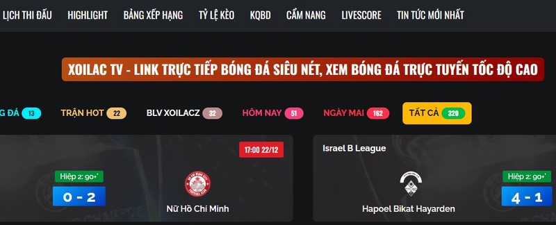 truc tiep bong da xoi lac 2 Giao diện đơn giản của trang web Trực tiếp bóng đá Xôi Lạc